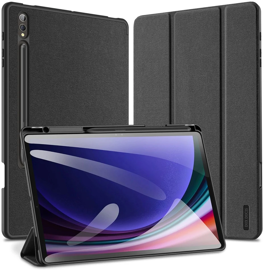 Dux Ducis Domo Samsung Galaxy Tab S10 Plus Hoes Tri-Fold Book Case Zwart afbeelding 2
