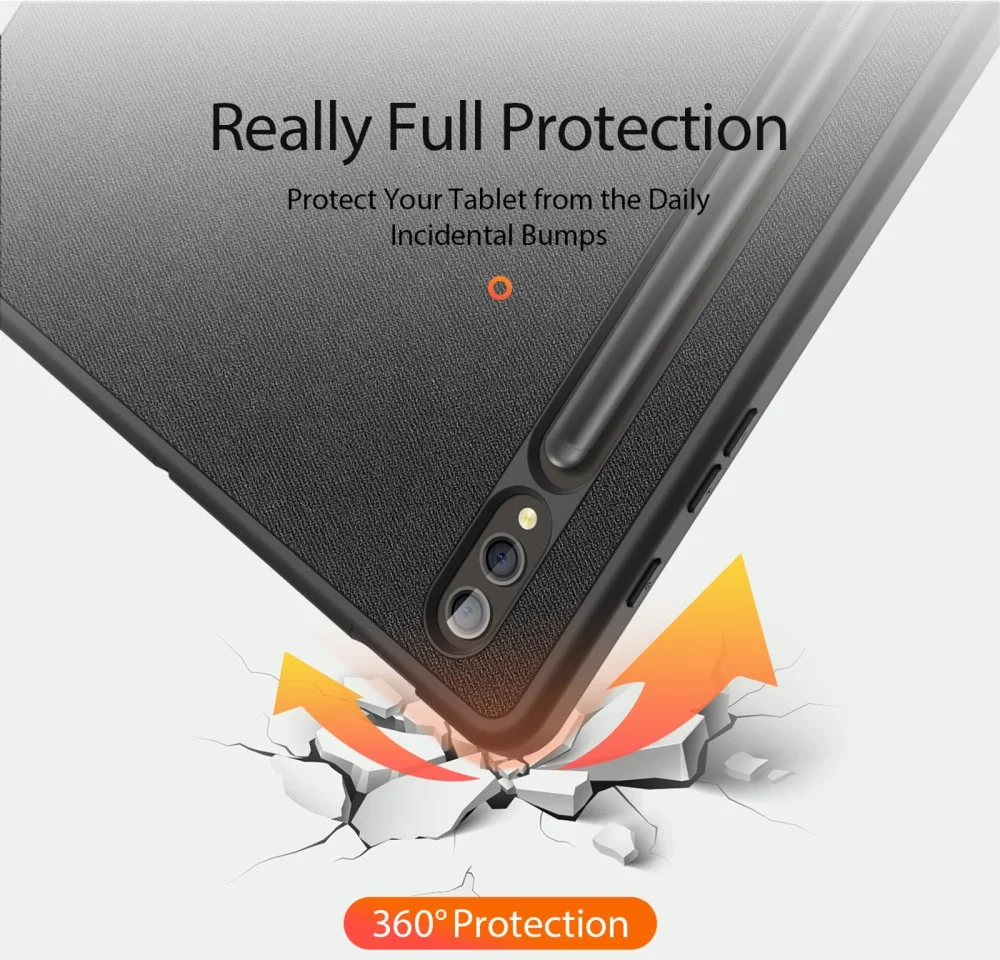 Dux Ducis Domo Samsung Galaxy Tab S10 Plus Hoes Tri-Fold Book Case Zwart afbeelding 3