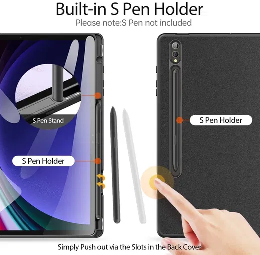 Dux Ducis Domo Samsung Galaxy Tab S10 Plus Hoes Tri-Fold Book Case Zwart afbeelding 5