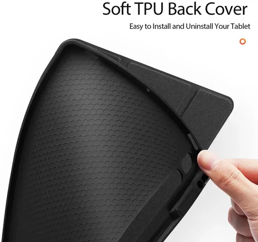 Dux Ducis Domo Samsung Galaxy Tab S10 Plus Hoes Tri-Fold Book Case Zwart afbeelding 6