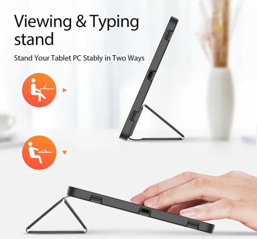 Dux Ducis Domo Samsung Galaxy Tab S10 Plus Hoes Tri-Fold Book Case Zwart afbeelding 7