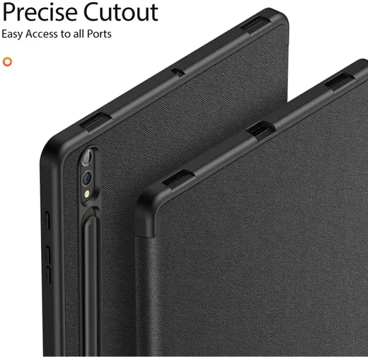Dux Ducis Domo Samsung Galaxy Tab S10 Plus Hoes Tri-Fold Book Case Zwart afbeelding 9