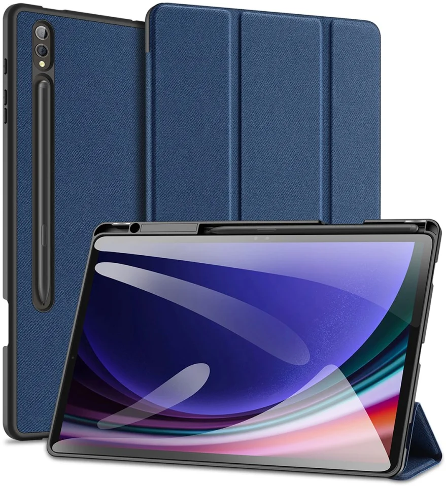 Dux Ducis Domo Samsung Galaxy Tab S10 Plus Hoes Tri-Fold Book Case Blauw afbeelding 1