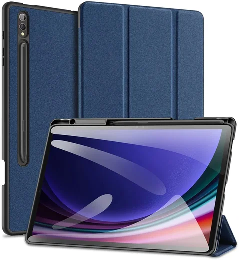 Dux Ducis Domo Samsung Galaxy Tab S10 Plus Hoes Tri-Fold Book Case Blauw afbeelding 1