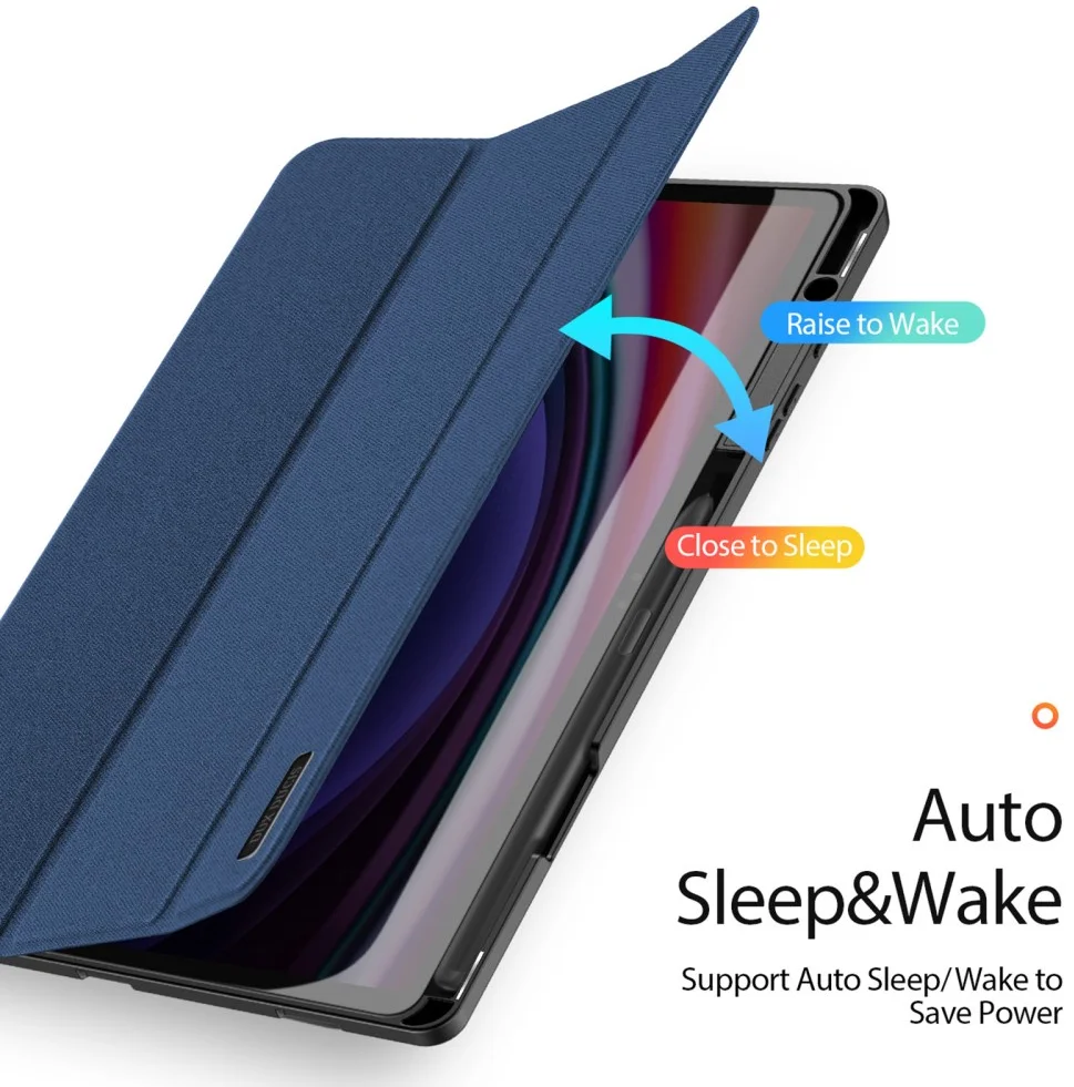 Dux Ducis Domo Samsung Galaxy Tab S10 Plus Hoes Tri-Fold Book Case Blauw afbeelding 4