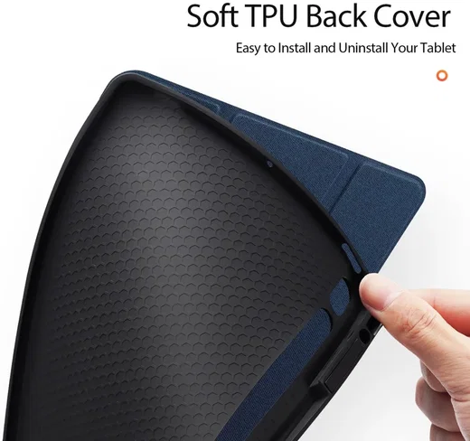 Dux Ducis Domo Samsung Galaxy Tab S10 Plus Hoes Tri-Fold Book Case Blauw afbeelding 5