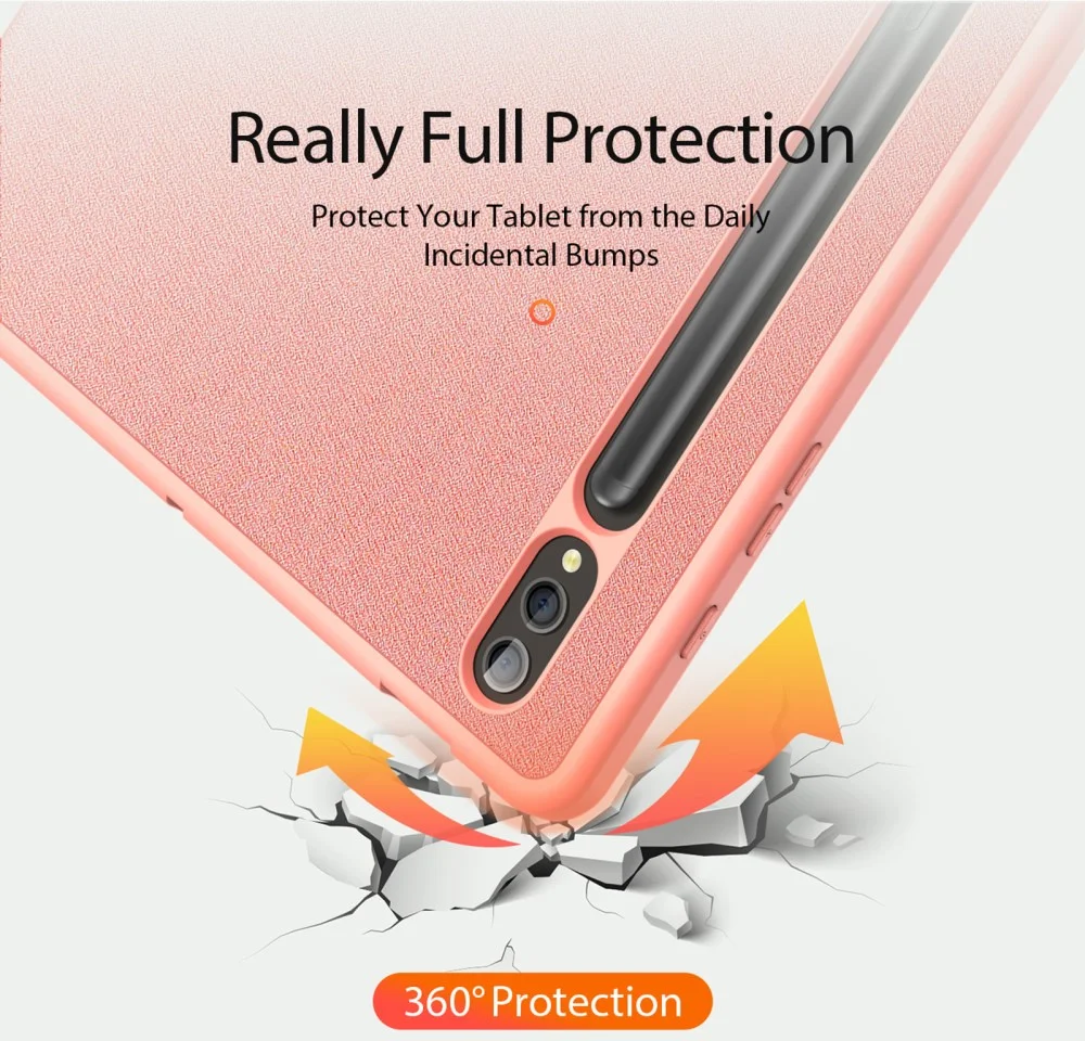 Dux Ducis Domo Samsung Galaxy Tab S10 Plus Hoes Tri-Fold Book Case Roze afbeelding 3