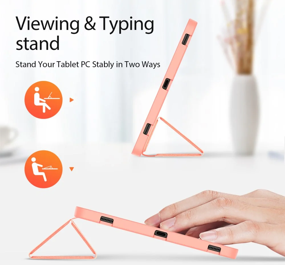 Dux Ducis Domo Samsung Galaxy Tab S10 Plus Hoes Tri-Fold Book Case Roze afbeelding 7