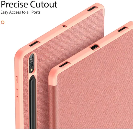Dux Ducis Domo Samsung Galaxy Tab S10 Plus Hoes Tri-Fold Book Case Roze afbeelding 9