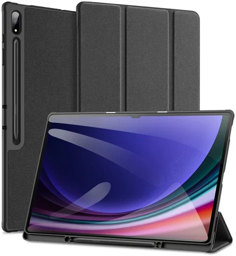 Dux Ducis Domo Samsung Galaxy Tab S10 Ultra Hoes Tri-Fold Book Case Zwart afbeelding 1