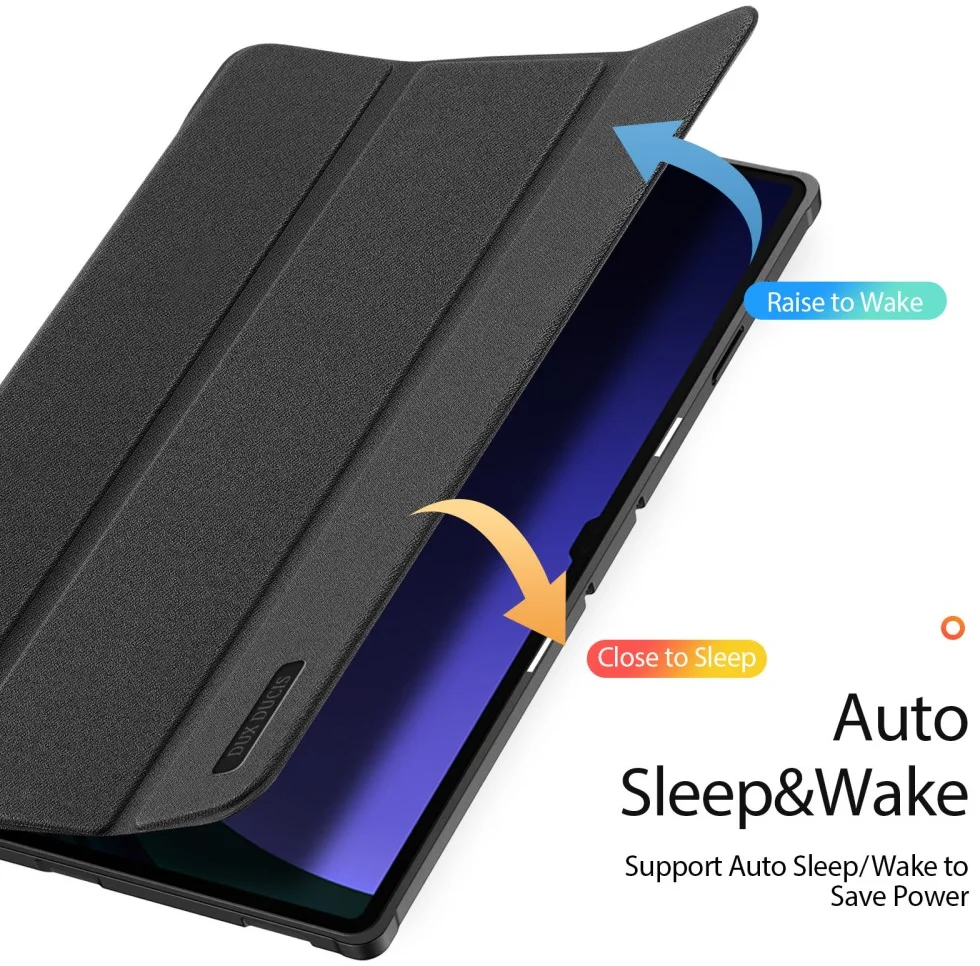 Dux Ducis Domo Samsung Galaxy Tab S10 Ultra Hoes Tri-Fold Book Case Zwart afbeelding 2