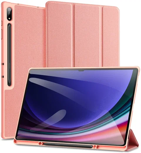 Dux Ducis Domo Samsung Galaxy Tab S10 Ultra Hoes Tri-Fold Book Case Roze afbeelding 1