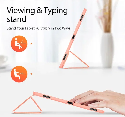 Dux Ducis Domo Samsung Galaxy Tab S10 Ultra Hoes Tri-Fold Book Case Roze afbeelding 5