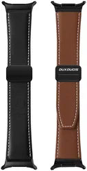 Dux Ducis YA - Samsung Galaxy Watch Ultra Bandje - Echt Leer - Zwart afbeelding