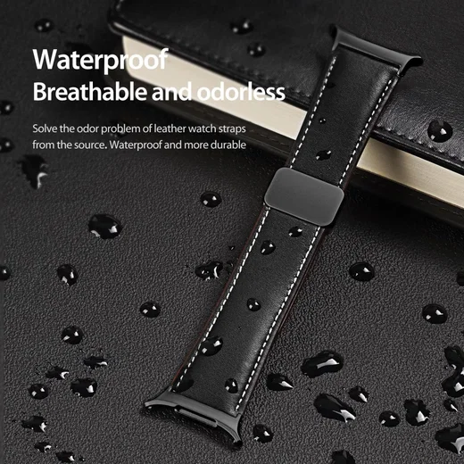 Dux Ducis YA - Samsung Galaxy Watch Ultra Bandje - Echt Leer - Zwart afbeelding 10