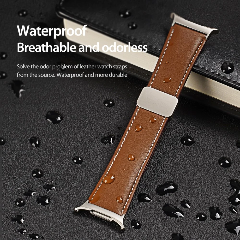 Dux Ducis YA - Samsung Galaxy Watch Ultra Bandje - Echt Leer - Bruin afbeelding 9