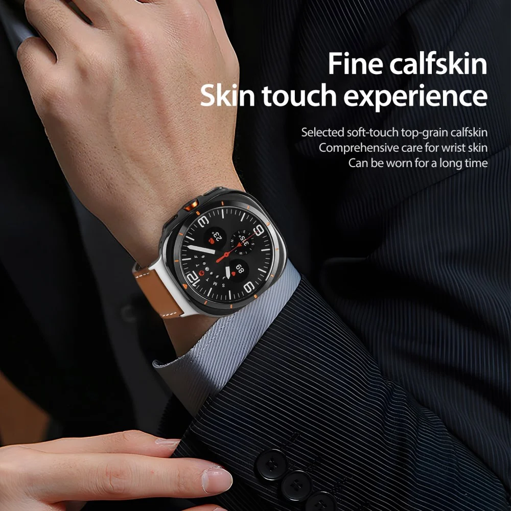 Dux Ducis YA - Samsung Galaxy Watch Ultra Bandje - Echt Leer - Bruin afbeelding 7