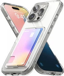 Ringke Fusion Card Apple iPhone 16 Pro Max Hoesje Kaarthouder Transparant afbeelding