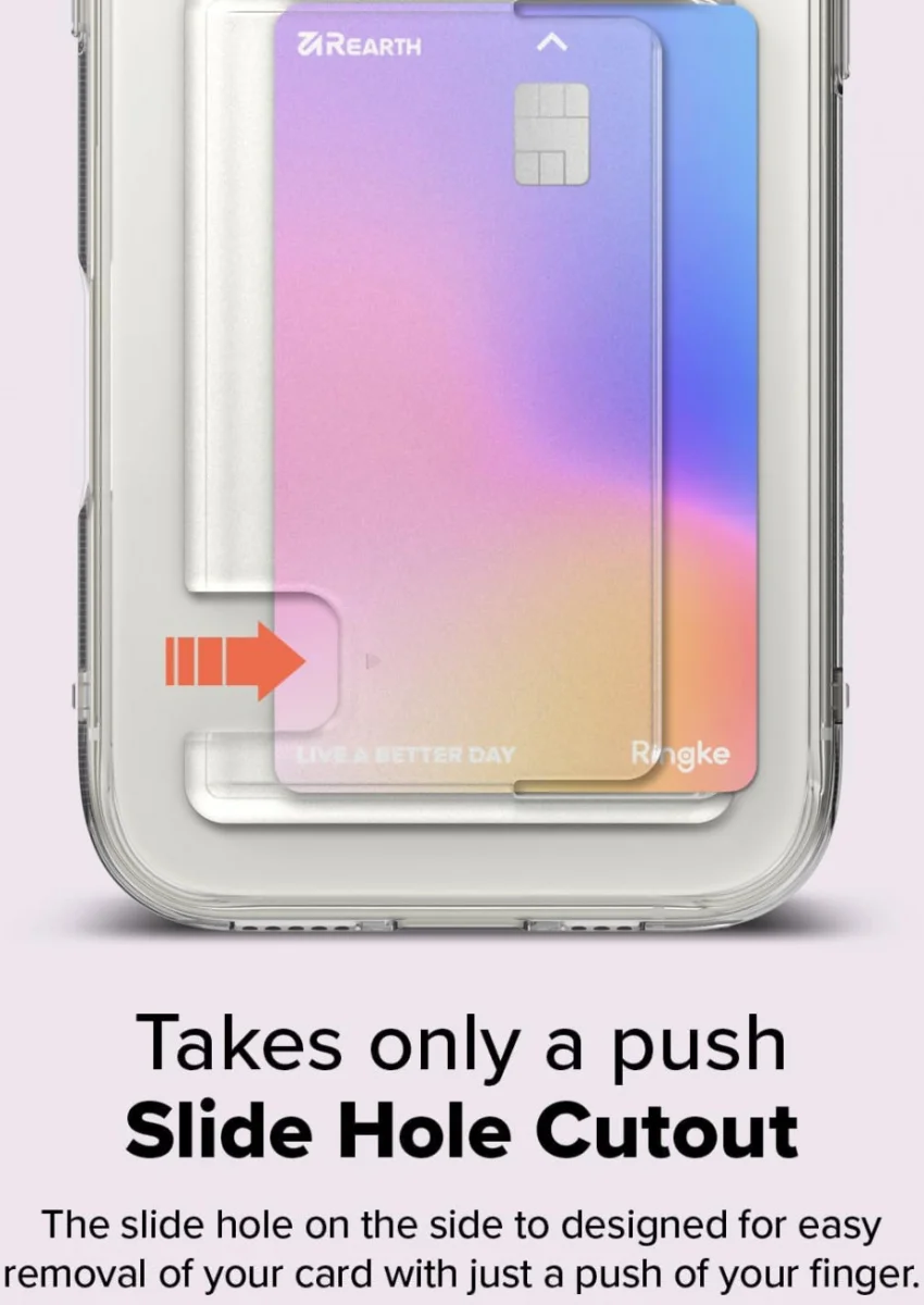 Ringke Fusion Card Apple iPhone 16 Pro Max Hoesje Kaarthouder Transparant afbeelding 4