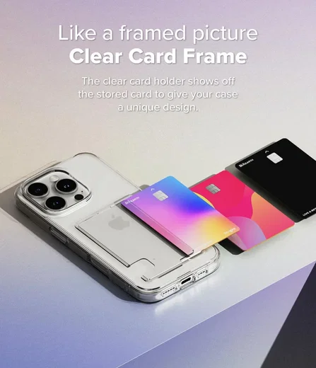 Ringke Fusion Card Apple iPhone 16 Pro Max Hoesje Kaarthouder Transparant afbeelding 6