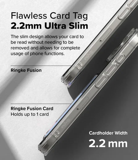 Ringke Fusion Card Apple iPhone 16 Pro Max Hoesje Kaarthouder Transparant afbeelding 8