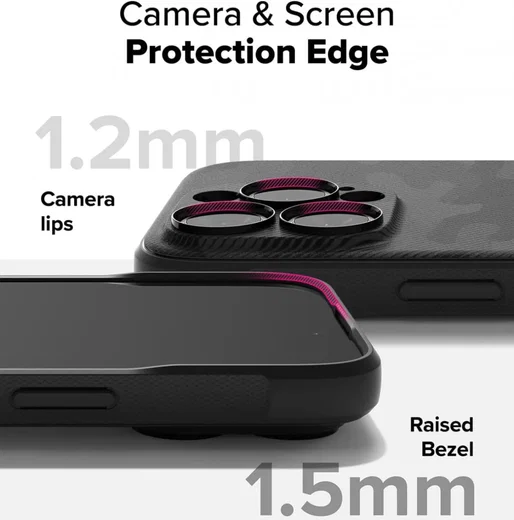 Ringke Onyx Apple iPhone 16 Pro Max Hoesje Flexibel TPU Back Cover Camo Zwart afbeelding 10