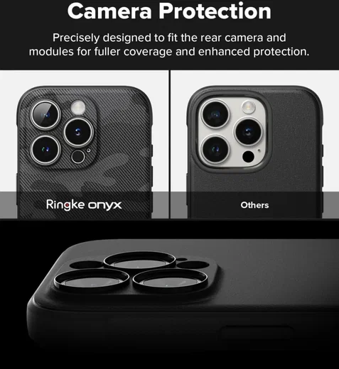Ringke Onyx Apple iPhone 16 Pro Max Hoesje Flexibel TPU Back Cover Camo Zwart afbeelding 8