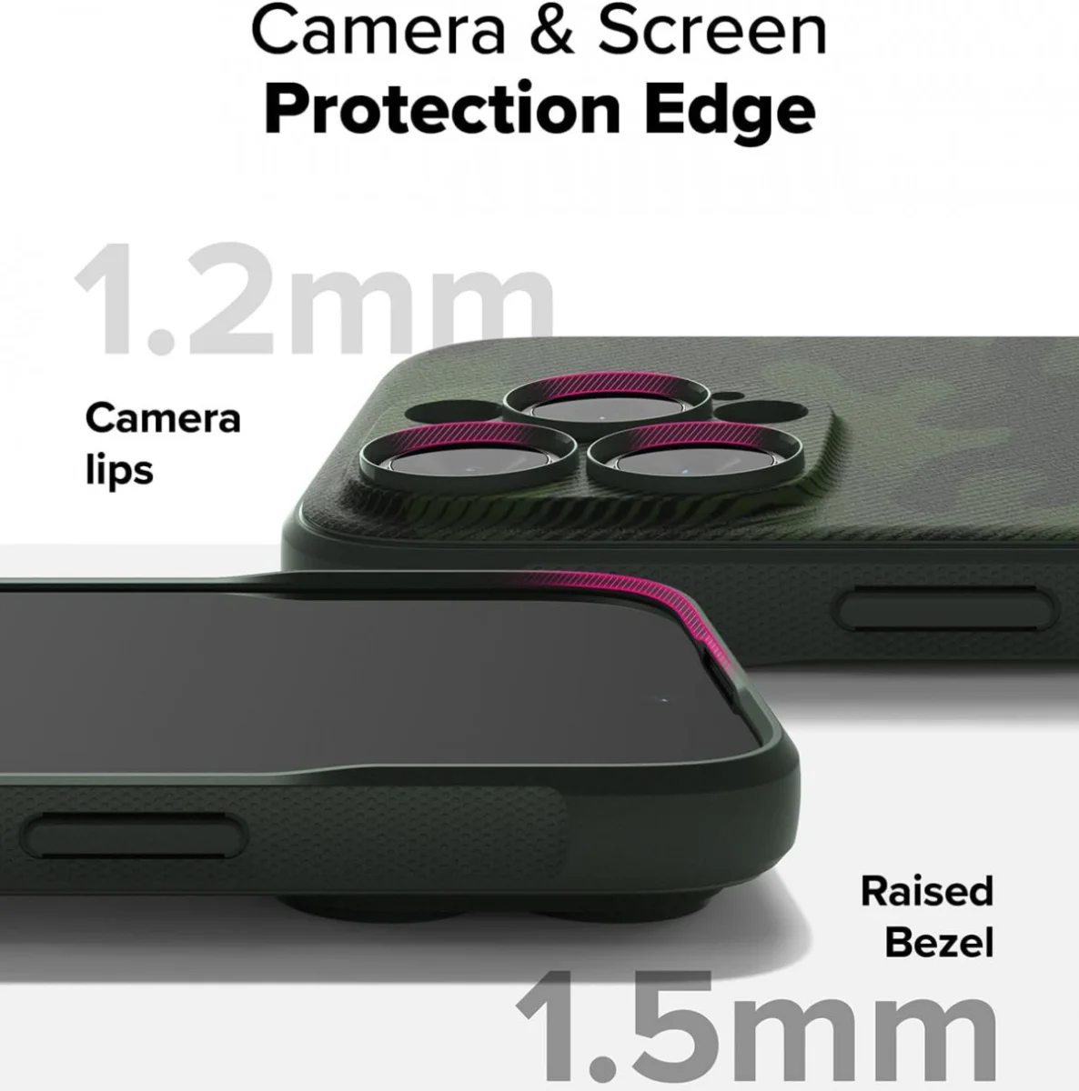 Ringke Onyx Apple iPhone 16 Pro Max Hoesje Flexibel TPU Back Cover Camo Groen afbeelding 10