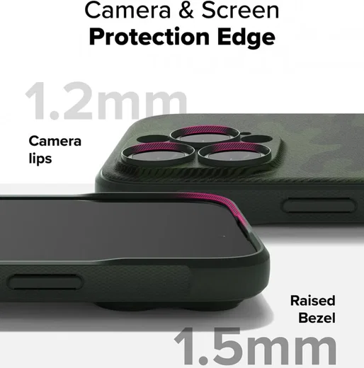 Ringke Onyx Apple iPhone 16 Pro Max Hoesje Flexibel TPU Back Cover Camo Groen afbeelding 10