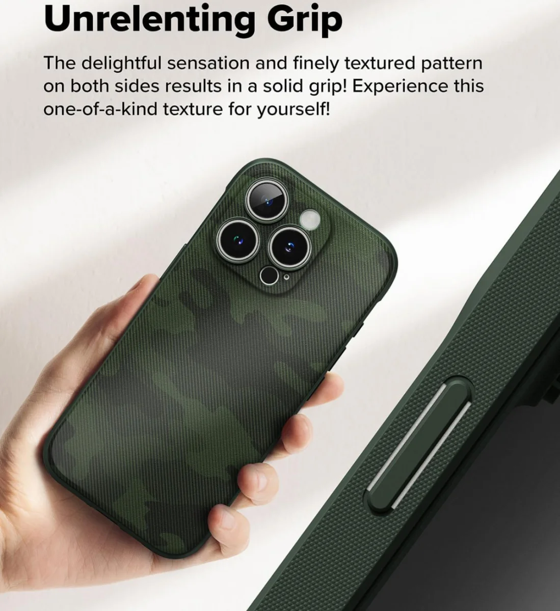 Ringke Onyx Apple iPhone 16 Pro Max Hoesje Flexibel TPU Back Cover Camo Groen afbeelding 5
