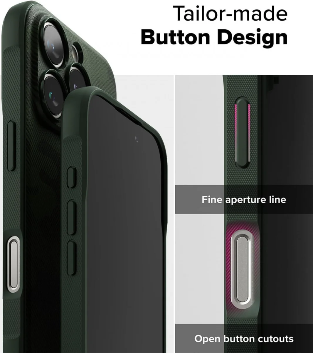 Ringke Onyx Apple iPhone 16 Pro Max Hoesje Flexibel TPU Back Cover Camo Groen afbeelding 8