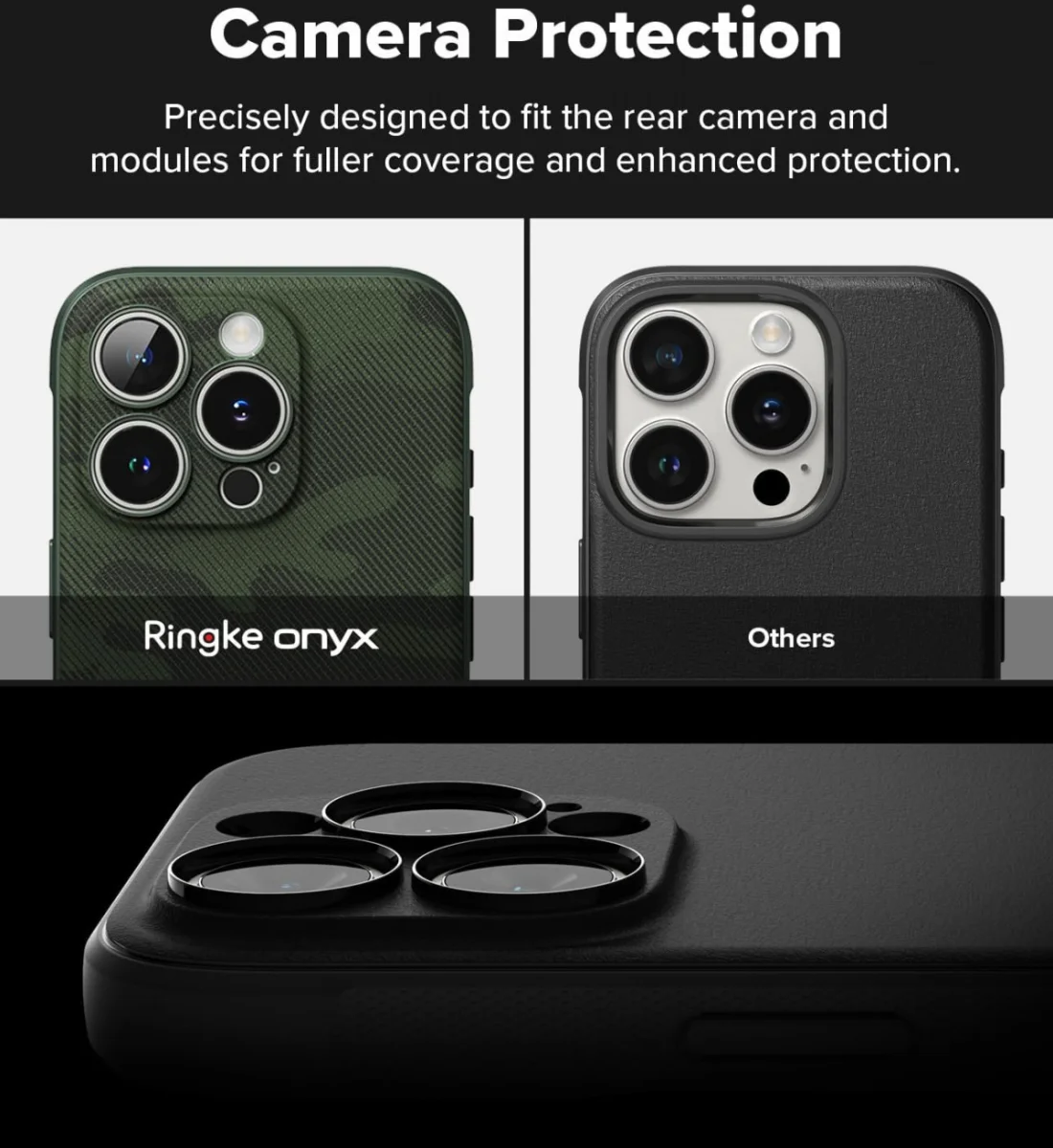 Ringke Onyx Apple iPhone 16 Pro Max Hoesje Flexibel TPU Back Cover Camo Groen afbeelding 9
