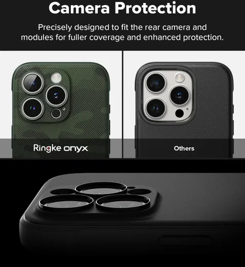 Ringke Onyx Apple iPhone 16 Pro Max Hoesje Flexibel TPU Back Cover Camo Groen afbeelding 9
