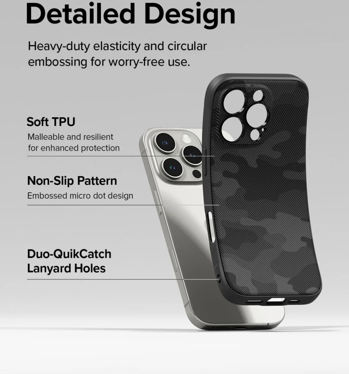 Ringke Onyx Magnetic Apple iPhone 16 Pro Max Hoesje MagSafe Camo Zwart afbeelding 6