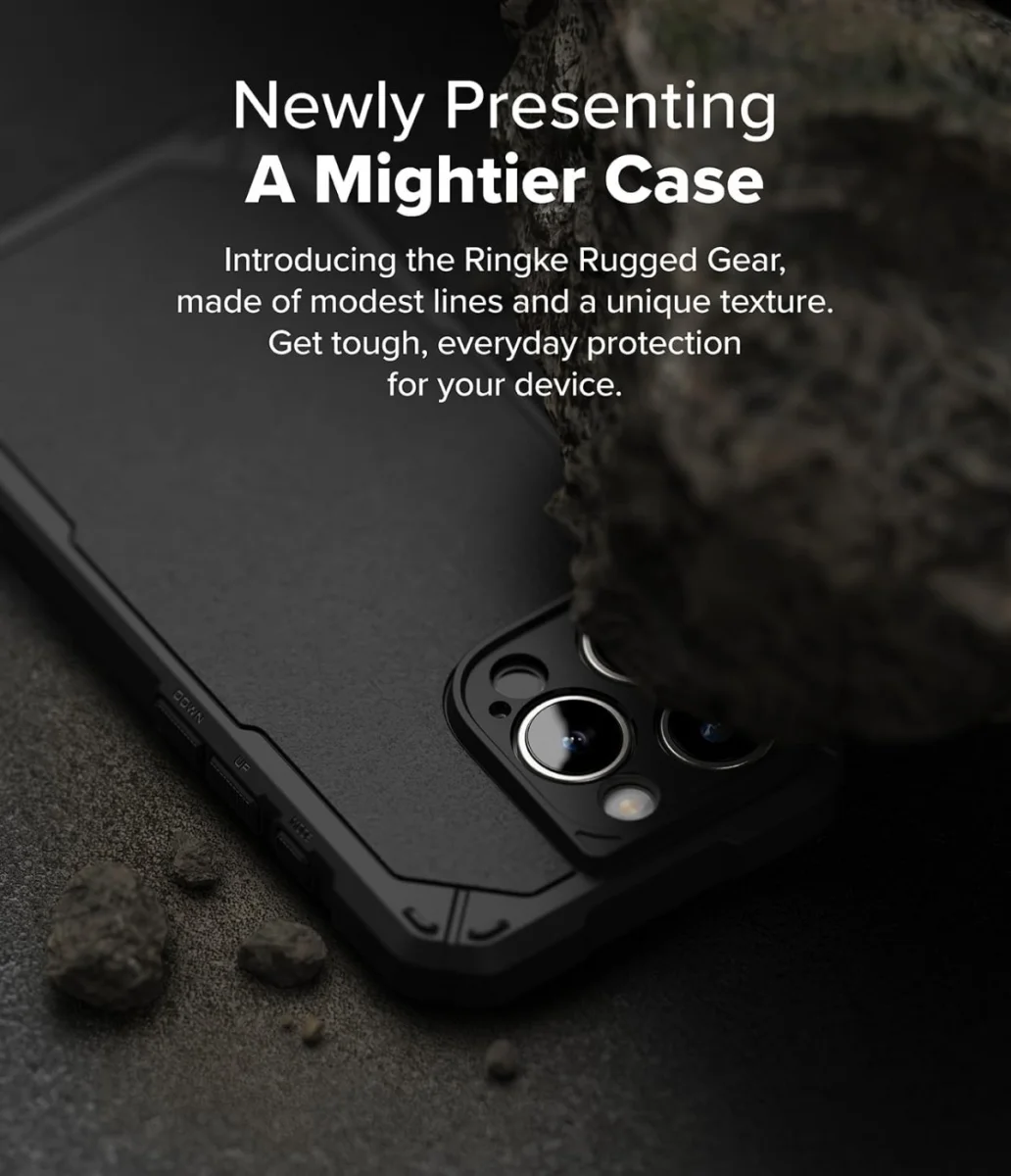 Ringke Rugged Gear iPhone 16 Pro Max Hoesje Back Cover Zwart afbeelding 4