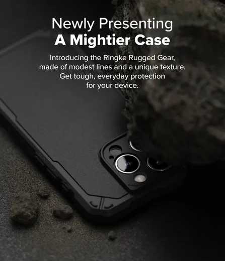 Ringke Rugged Gear iPhone 16 Pro Max Hoesje Back Cover Zwart afbeelding 4