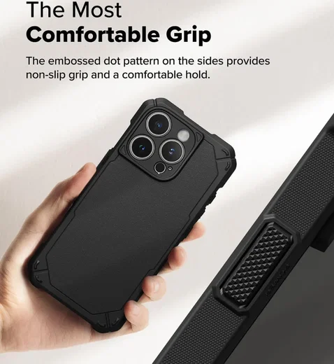 Ringke Rugged Gear iPhone 16 Pro Max Hoesje Back Cover Zwart afbeelding 6