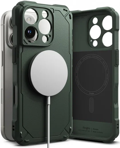Ringke Rugged Gear Magnetic Apple iPhone 16 Pro Max Hoesje MagSafe Groen afbeelding 2