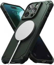 Ringke Rugged Gear Magnetic Apple iPhone 16 Pro Max Hoesje MagSafe Groen afbeelding