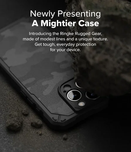 Ringke Rugged Gear Magnetic Apple iPhone 16 Pro Max Hoesje MagSafe Camo Zwart afbeelding 7