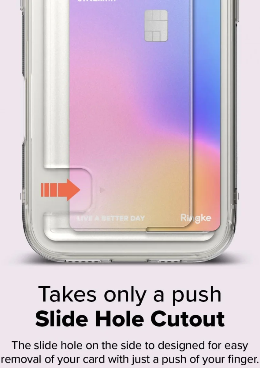 Ringke Fusion Card Apple iPhone 16 Pro Hoesje Kaarthouder Transparant afbeelding 4