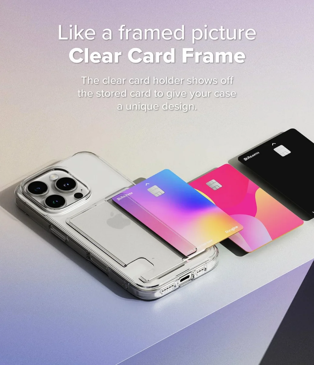 Ringke Fusion Card Apple iPhone 16 Pro Hoesje Kaarthouder Transparant afbeelding 6