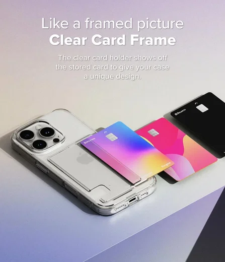 Ringke Fusion Card Apple iPhone 16 Pro Hoesje Kaarthouder Transparant afbeelding 6
