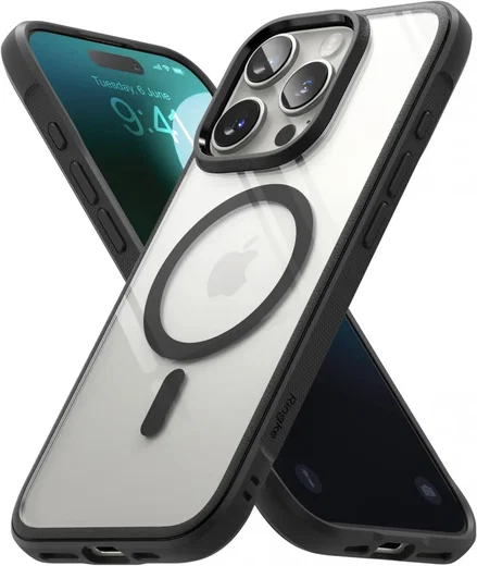 Ringke Fusion Bold Magnetic Apple iPhone 16 Pro Hoesje MagSafe Back Cover Zwart afbeelding 2