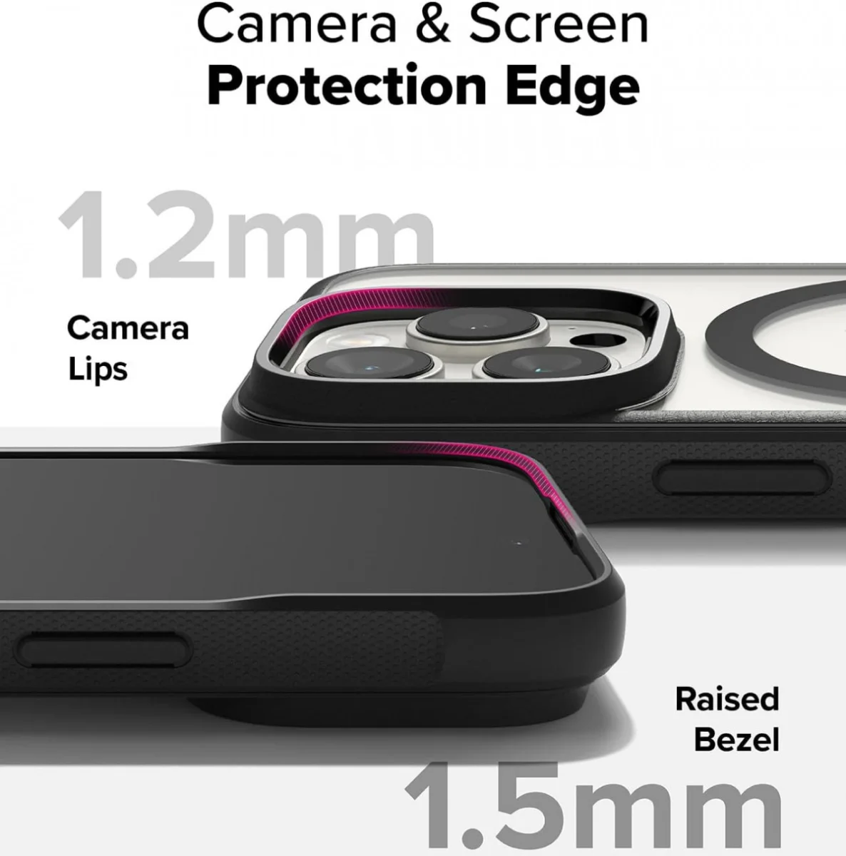 Ringke Fusion Bold Magnetic Apple iPhone 16 Pro Hoesje MagSafe Back Cover Zwart afbeelding 7