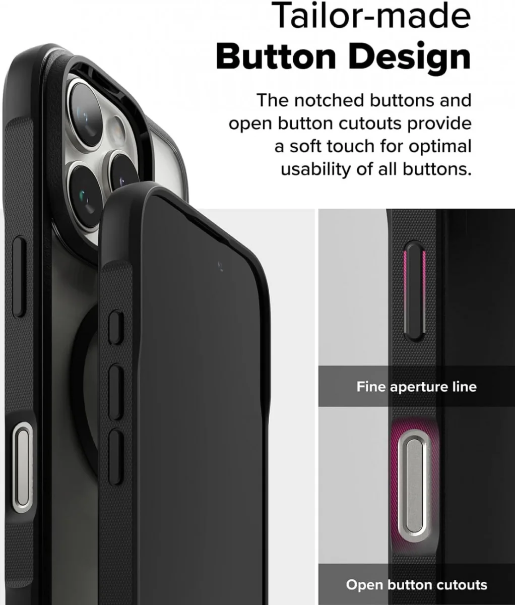 Ringke Fusion Bold Magnetic Apple iPhone 16 Pro Hoesje MagSafe Back Cover Zwart afbeelding 8