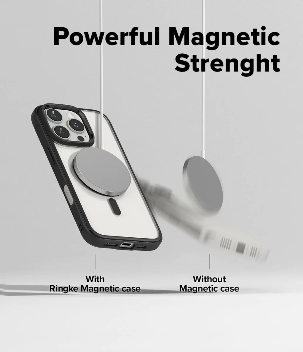 Ringke Fusion Bold Magnetic Apple iPhone 16 Pro Hoesje MagSafe Back Cover Zwart afbeelding 9