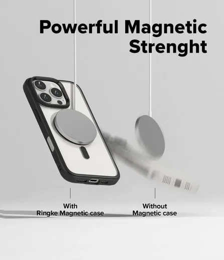 Ringke Fusion Bold Magnetic Apple iPhone 16 Pro Hoesje MagSafe Back Cover Zwart afbeelding 9