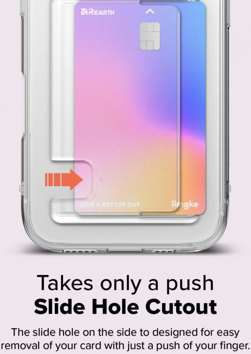 Ringke Fusion Card Apple iPhone 16 Plus Hoesje Kaarthouder Transparant afbeelding 4