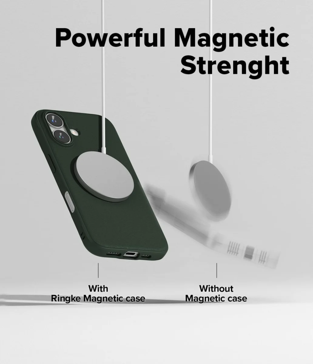 Ringke Onyx Magnetic iPhone 16 Plus Hoesje MagSafe Back Cover Groen afbeelding 6
